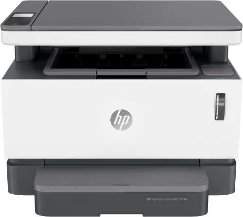 HP Neverstop Laser MFP 1201n - Stampante multifunzione - B/N - laser - 216 x 356 mm (originale) - Legal (supporti) - fino a 14 ppm (copia) - fino a 20 ppm (stampa) - 150 fogli - USB 2.0, LAN